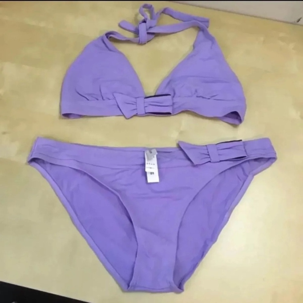 NWT Etam Purple 2 Piece Bikini Swimsuit